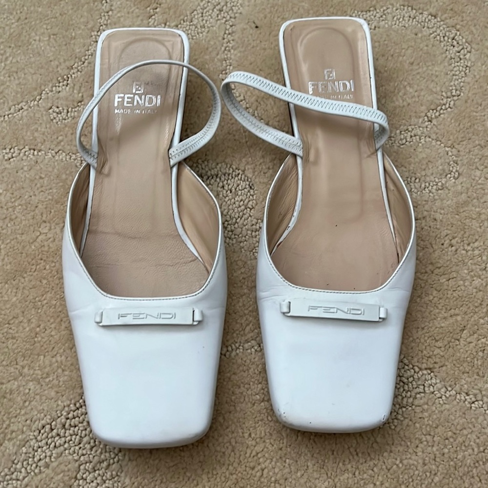 FENDI White Loafers